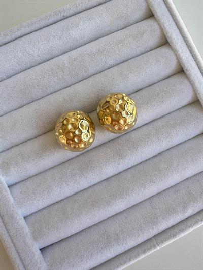 Çelik Nokta Bombeli Küpe