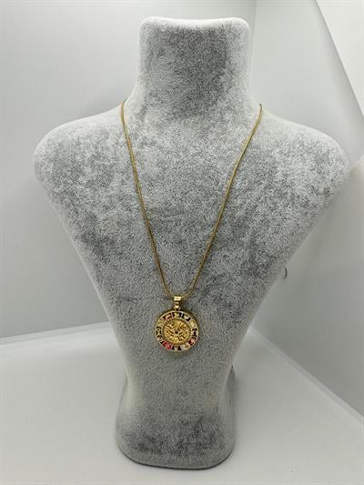 Çelik Renkli Burç Kolyesi