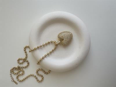 Çelik Taşlı Kalp Kolye