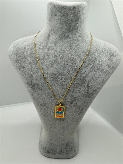 Çelik The Lovers Kolye