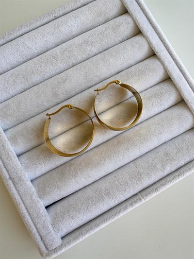 Çelik Vintage Plaka Halka Küpe