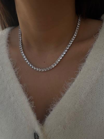 Döküm Su Yolu Kolye (Silver)