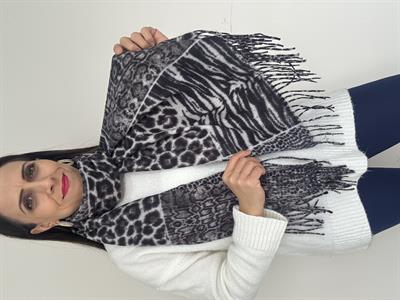Gri Leopar Şal