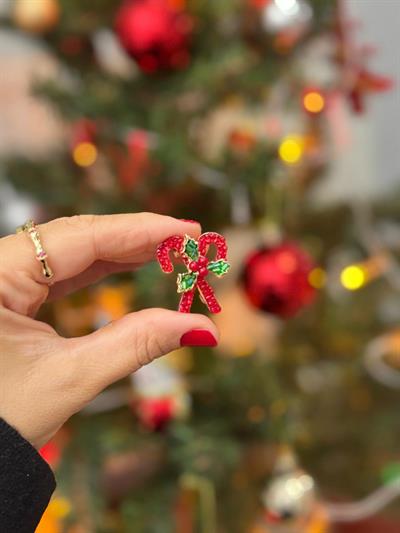 İkili Kırmızı Yeniyıl Bastonu