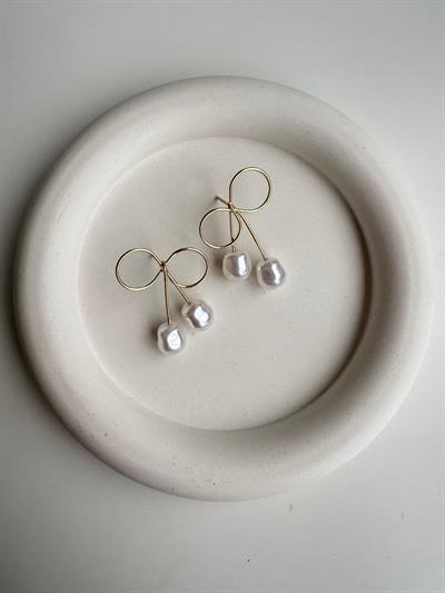 İncili Kurdela Küpe (gold)