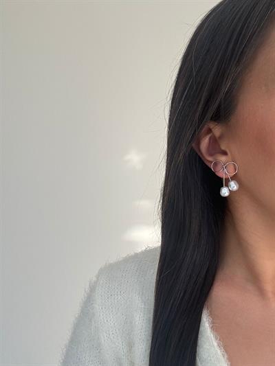 İncili Kurdela Küpe (silver)