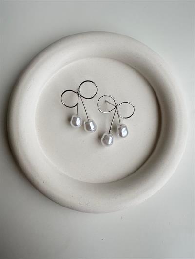 İncili Kurdela Küpe (silver)
