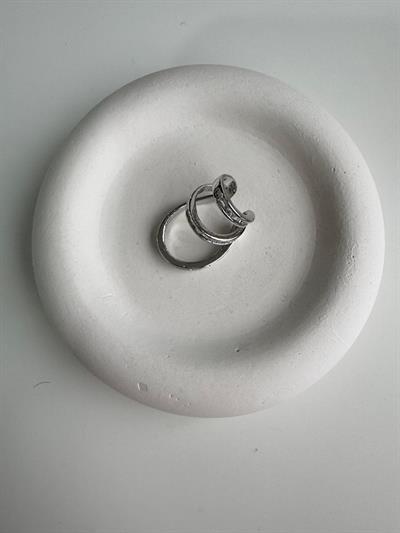 Silver Taşlı Kıkırdak Küpe