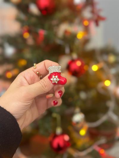 Kırmızı Yeniyıl Çorabı