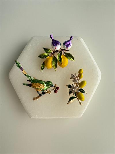 Limon Dalı Broş