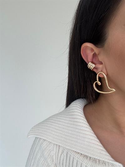 Marka Model Gold Kalp Küpe