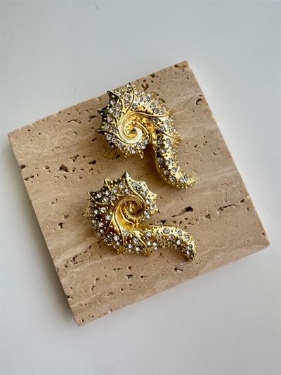 Marka Model Gold Taşlı Küpe