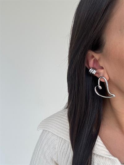 Marka Model Silver Kalp Küpe