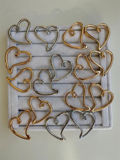 Marka Model Silver Kalp Küpe