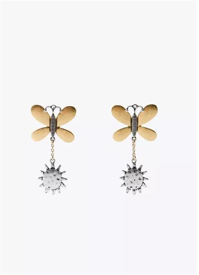 Metal Kelebekli Marka Küpe