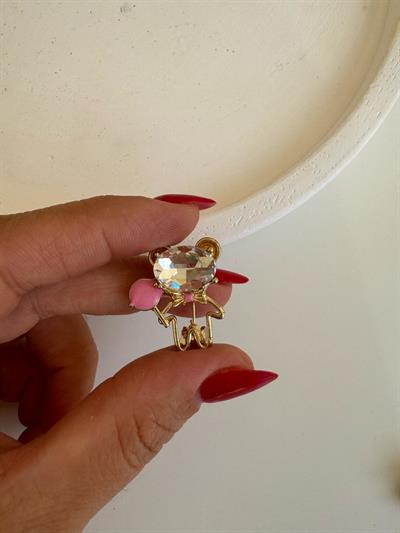 Minimal Papyonlu Panda Broş