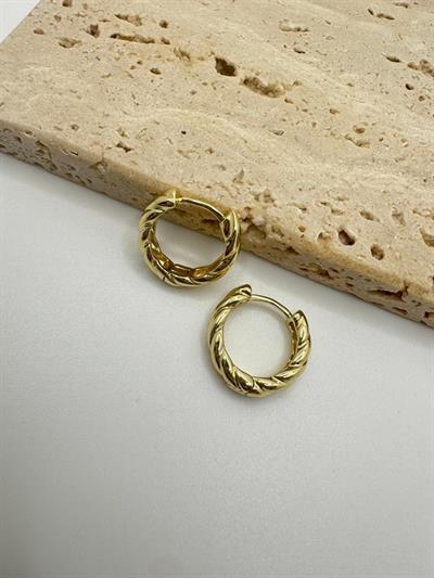 Özel Seri 14k Burgu Halka Küpe 