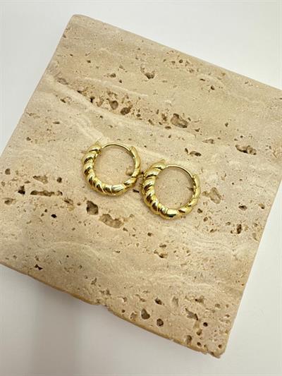 Özel Seri 14k Burgu Halka Küpe 