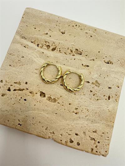 Özel Seri 14k Burgu Halka Küpe 