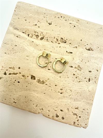 Özel Seri 14k Kalpli Mini Halka Küpe