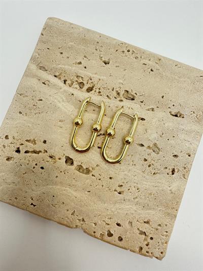 Özel Seri 14k Marka Model Oval Küpe