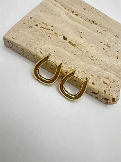 Özel Seri 14k Oval Boru Küpe