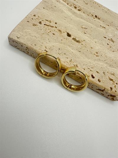 Özel Seri 14k Oval Halka Küpe