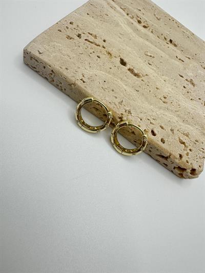 Özel Seri 14k Taşlı Mini Halka Küpe