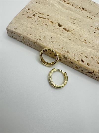 Özel Seri 14k Taşlı Mini Halka Küpe