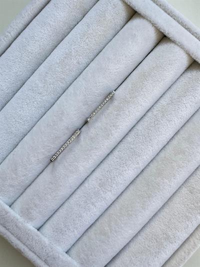 Özel Seri Dikdörtgen Taşlı Küpe (silver)