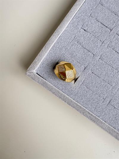 Özel Seri Geometrik Desenli Yüzük