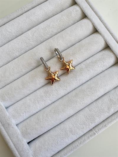 Özel Seri Gold Balon Yıldız Küpe