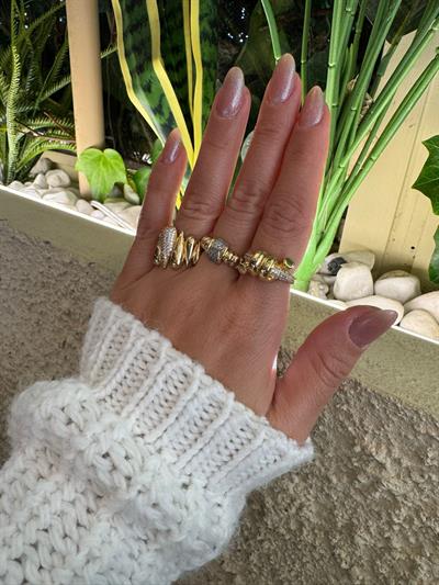 Özel Seri Gold Düğümlü Yüzük