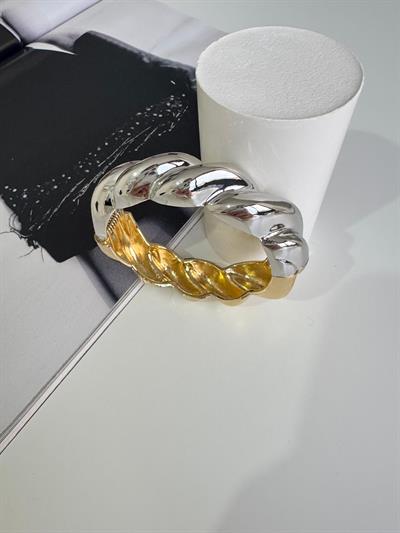 Altın Kaplama Gold-Silver Burgu Kelepçe