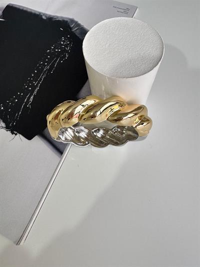 Altın Kaplama Gold-Silver Burgu Kelepçe