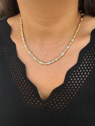 Altın Kaplama İthal Döküm Zirkon Taşlı Serenay Kolye