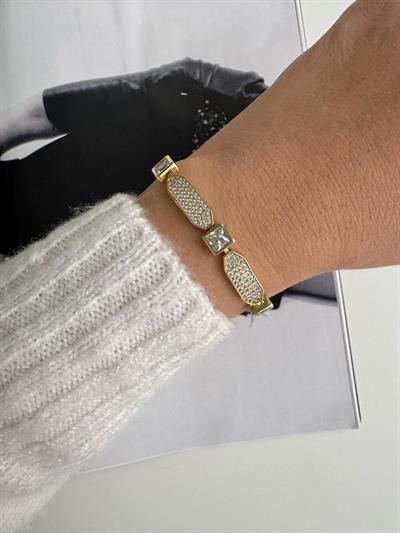 Özel Seri Oval-Kare Taşlı Zirkon Bileklik