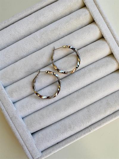 Özel Seri Silver İnce Burgu Küpe