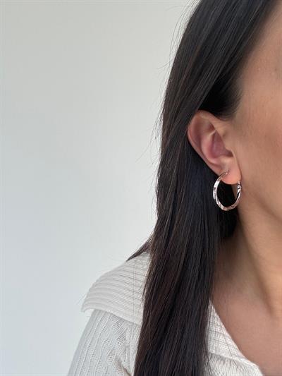 Özel Seri Silver İnce Burgu Küpe