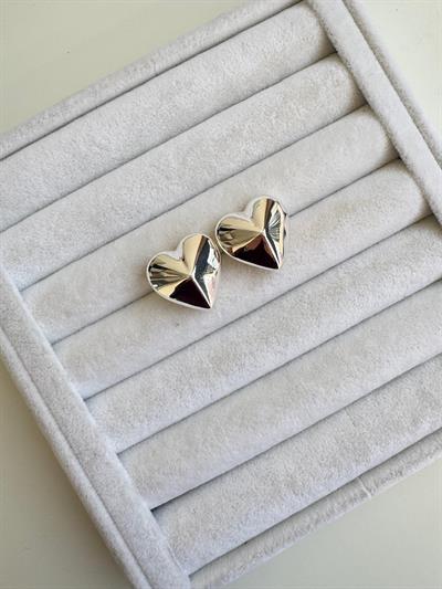 Özel Seri Silver Kalp Küpe