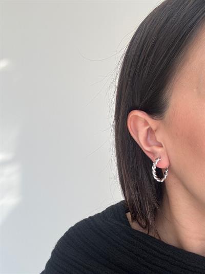 Özel Seri Silver Küpe Örgü Küpe