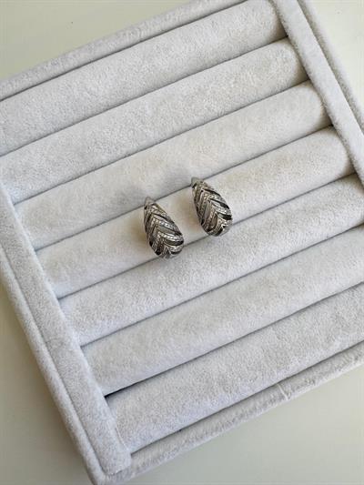 Özel Seri Silver Taşlı Damla Küpe