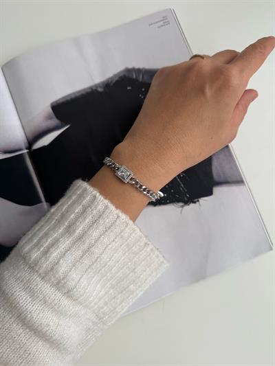 Özel Seri Silver Baget Taşlı Zirkon Bileklik