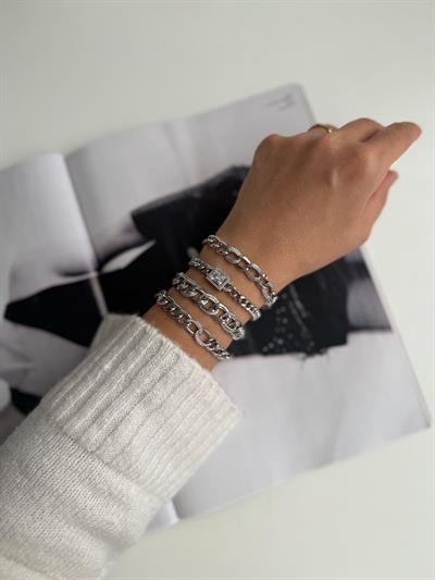 Özel Seri Silver Zirkon Taşlı Bileklik