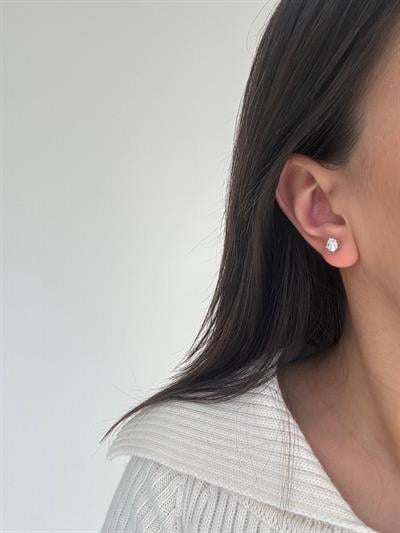 Özel Seri Tek Taşlı Gold Küpe