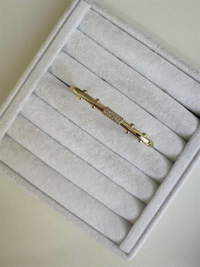 Altın Kaplama Zirkon Taşlı Kelepçe