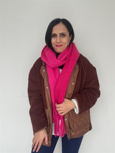 Pembe Puf Kaşkol
