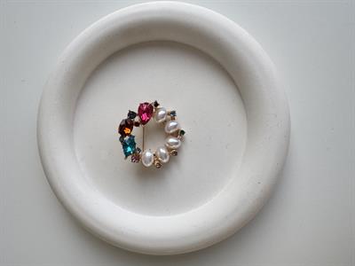 Renkli Çelenk Broş