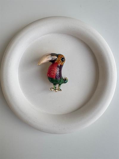 Renkli Papağan Broş