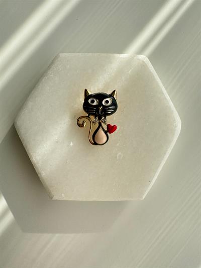Siyah Kedi Broş